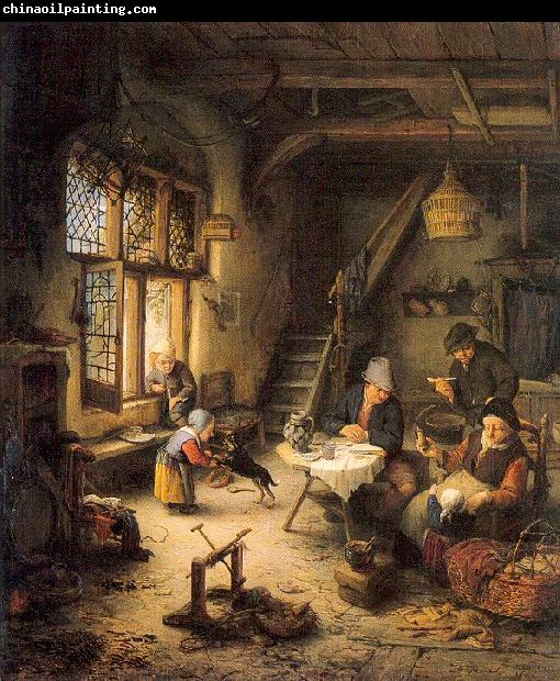 Ostade, Adriaen van Peasant Family in an Interior