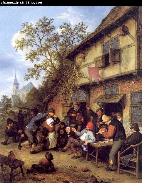 Ostade, Adriaen van Merrymaking Outside an Inn