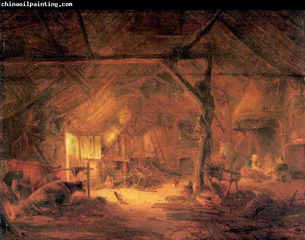 Ostade, Isaack Jansz. van Barn Interior