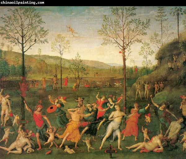 PERUGINO, Pietro The Combat of Love and Chastity