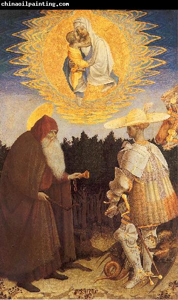 PISANELLO The Virgin Child with Saints George Anthony Abbot