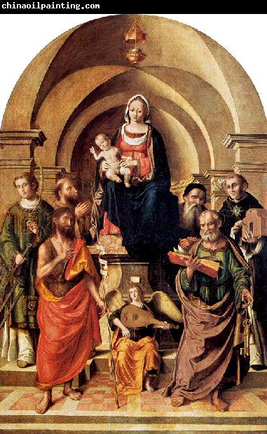 Palmezzano, Marco Virgin and Child Surrounded by Saints