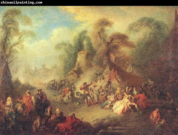 Pater, Jean-Baptiste A Country Festival with Soldiers Rejoicing