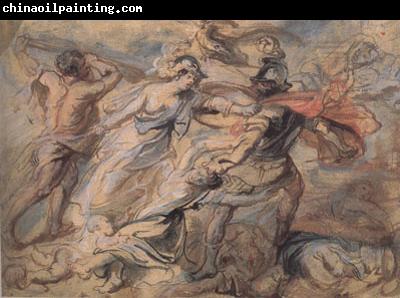 Peter Paul Rubens Hercules and Minerva Fighting Mars (mk01)