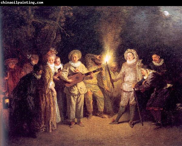 WATTEAU, Antoine The Italian Theater