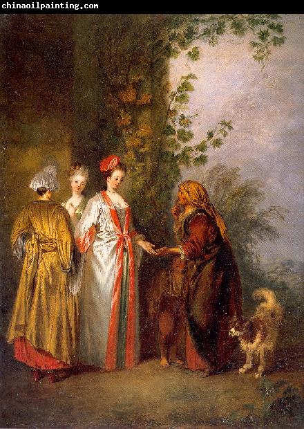 WATTEAU, Antoine The Fortune Tellers