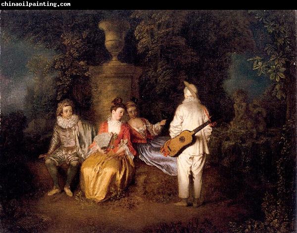 WATTEAU, Antoine Party of Four