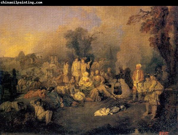 WATTEAU, Antoine The Bivouac