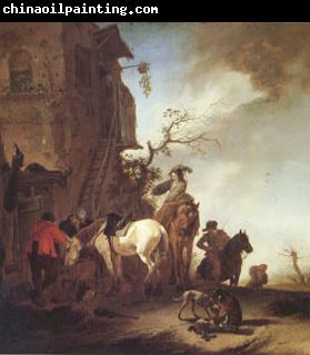 WOUWERMAN, Philips Hunters and Horsemen by the Roadside (mk05)