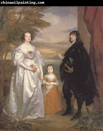 Anthony Van Dyck Portrait of the earl and countess of derby and their daughter (mk03)