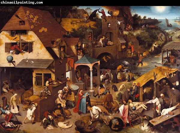 BRUEGEL, Pieter the Elder Netherlandish Proverbs (mk08)