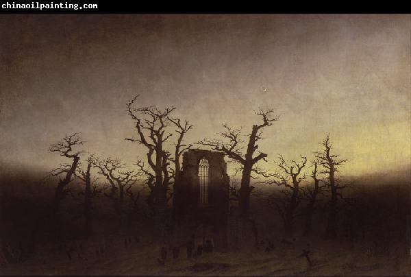 Caspar David Friedrich Abbey under Oak Trees (mk09)