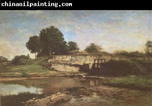 Charles-Francois Daubigny The Flood-Gate at Optevoz (mk05)