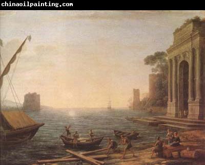 Claude Lorrain Seaport at Sunrise (mk08)