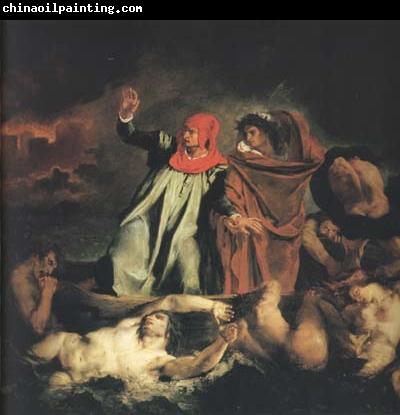 Eugene Delacroix Dante and Virgil in Hell (mk10)