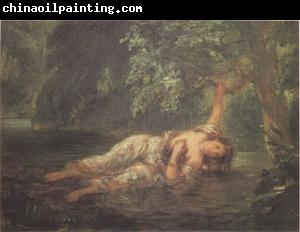 Eugene Delacroix The Death of Ophelia (mk05)