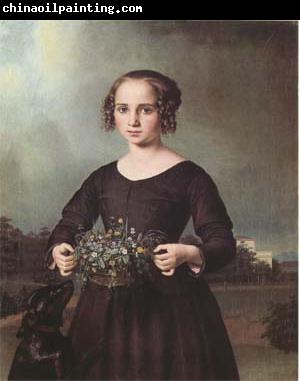 Ferdinand von Rayski Portrait of a Young Girl (mk09)