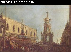 Francesco Guardi The Doge Takes Part in the Festivities in the Piazzetta on Shrove Tuesday (mk05)