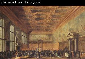 Francesco Guardi rThe Doge Grants an Andience in the Sala del Collegin in the Ducal Palace (mk05)