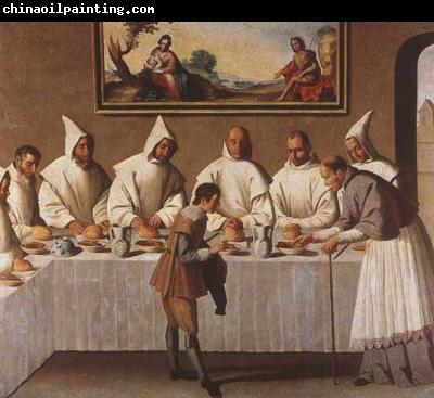 Francisco de Zurbaran St Hugo of Grenoble in the Carthusian Refectory (mk08)