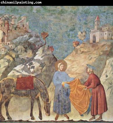 GIOTTO di Bondone St Francis Giving his Cloak to a Poor Man (mk08)