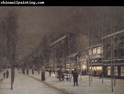 Hippolyte camille delpy Boulevard Barbes-Roche-chouart in de winter (san24)