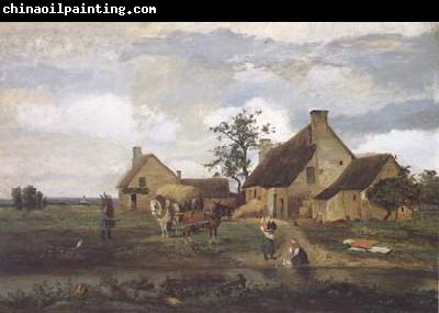 Jean Baptiste Camille  Corot Ferme a Recouvriere (mk11)