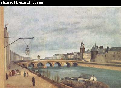 Jean Baptiste Camille  Corot Le Pont-au-Change et le Palais de Justice (mk11)