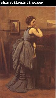 Jean Baptiste Camille  Corot Woman in Blue (mk05)