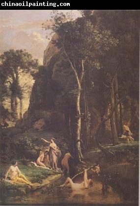 Jean Baptiste Camille  Corot Diane surprise an bain par Aceon (mk11)