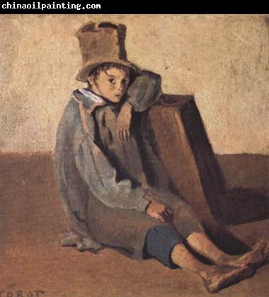 Jean Baptiste Camille  Corot L'enfant au chapeau haut de forme (mk11)