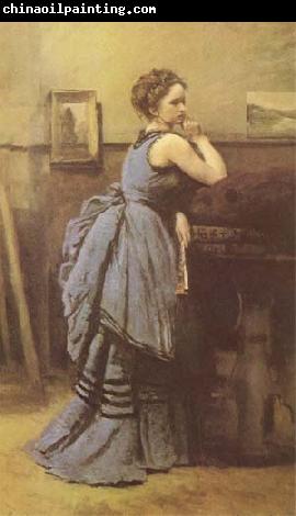 Jean Baptiste Camille  Corot Woman in Blue (mk09)