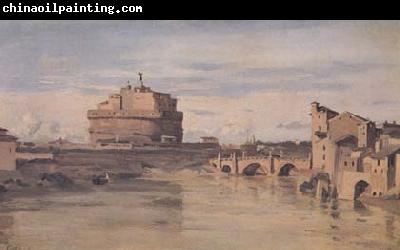 Jean Baptiste Camille  Corot Le Chateau Saint-Ange et le Tibre (mk11)