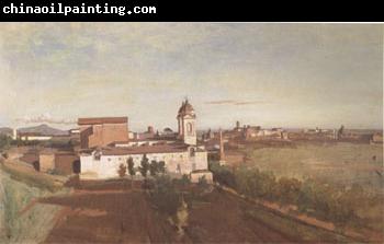 Jean Baptiste Camille  Corot The Church of Trinita dei Monti Seen from the Villa Medici (mk05)