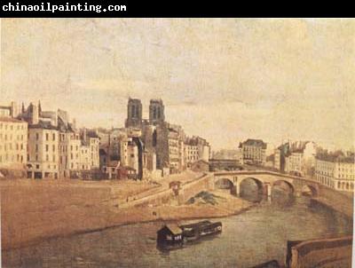 Jean Baptiste Camille  Corot Notre-Dame et le quai des Orfevres (mk11)