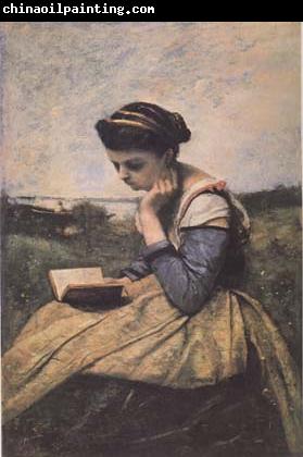 Jean Baptiste Camille  Corot Liseuse dans la campagne (mk11)