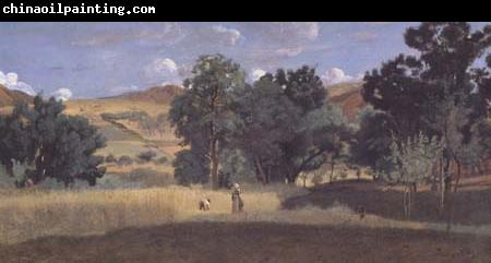 Jean Baptiste Camille  Corot Moisson dans une vallee (mk11)