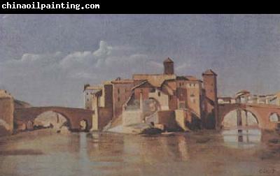 Jean Baptiste Camille  Corot Ile et pont San Bartolomeo (mk11)