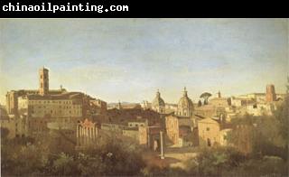 Jean Baptiste Camille  Corot The Forum Seen from the Farnese Gardens (mk05)