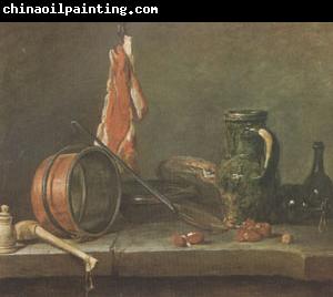 Jean Baptiste Simeon Chardin A Lean Diet  With Cooking Utensils (mk05)