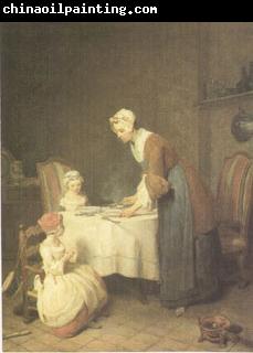 Jean Baptiste Simeon Chardin Le Benedicite (Saying Grace) (mk05)