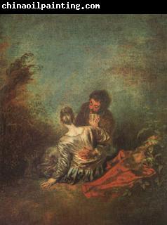 Jean-Antoine Watteau Le Faux Pas(The Mistaken Advance) (mk05)