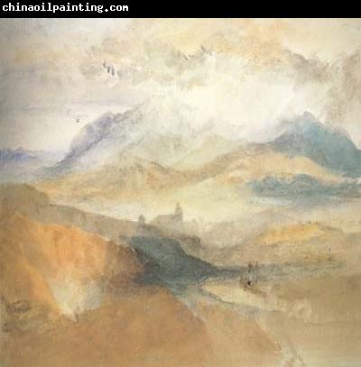 Joseph Mallord William Turner View of an Alpine Valley probably the Val d'Aosta (mk10)