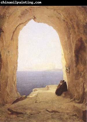 Karl Blechen Monks at the Gulf of Naples (mk09)