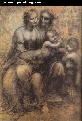 LEONARDO da Vinci Virgin and Child with St Anne and St John the Baptist (mk08)