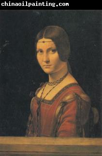 Leonardo  Da Vinci Portrait of a Lady at the Court of Milan (san05)