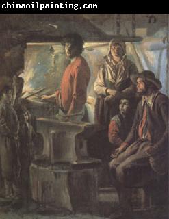 Louis Le Nain A Farrier in His Forge (mk05)