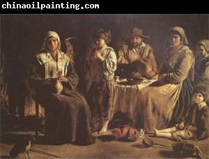 Louis Le Nain Peasant Family in an Interior (mk05)