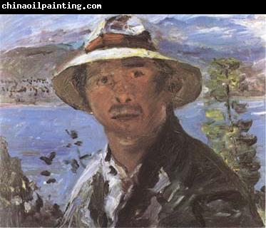 Lovis Corinth Self-Portrait with Straw Hat (mk09)