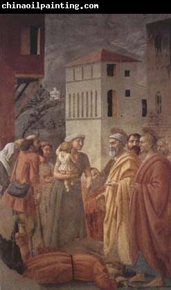 MASACCIO St Peter distributes the Goods of the Community and The Death of Ananias (mk08)